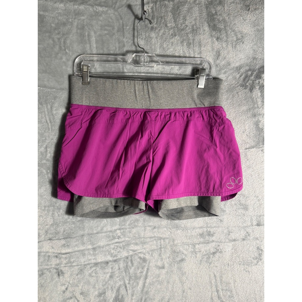 REI Co-op Women Purple Gray 2-in-1 Running Hiking Training Shorts Size M RN37249